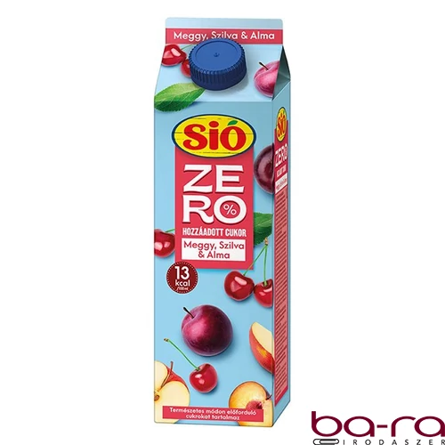 Gyümölcslé SIÓ Zero Meggy-Szilva-Alma 20% 1L
