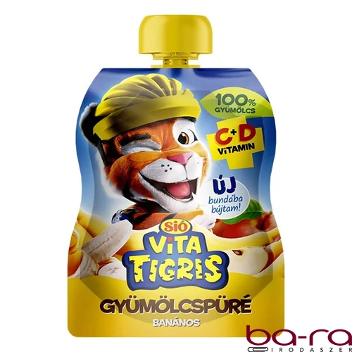 Gyümölcspüré SIÓ Vitatigris Banán 100% 90 g