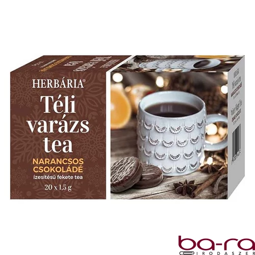 Gyümölcstea HERBÁRIA Téli Varázs Narancs-Csokoládé 20 filter/doboz