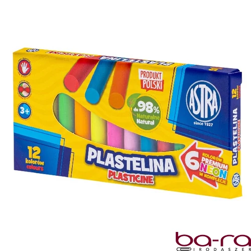 Gyurma ASTRA 12 színű 6 intenzív + 6 neon szín
