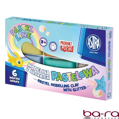 Gyurma ASTRA modellező csillámos 6 színű