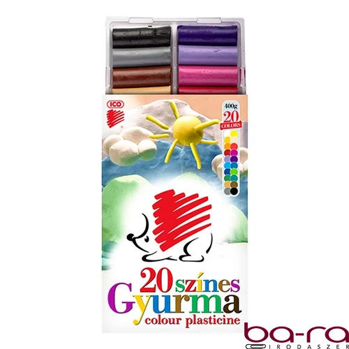 Gyurma ICO Süni színes 400 g 20 darabos