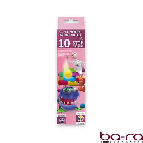 Gyurma KOH-I-NOOR antibakteriális színes 200 g 10 darabos