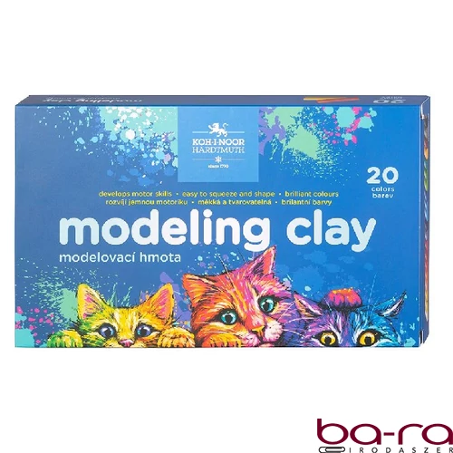 Gyurma KOH-I-NOOR Cats színes 400 g 20 színű