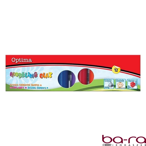 Gyurma OPTIMA színes 200 g 10 darabos