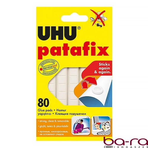 Gyurmaragasztó UHU Patafix fehér 80 kocka/csomag