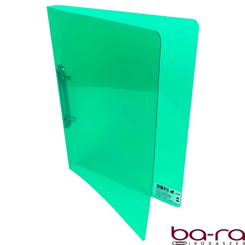 Gyűrűskönyv A/4 20 mm 2 gyűrű átlátszó zöld