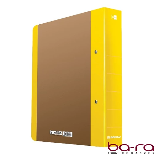 Gyűrűskönyv DONAU Life A/4 50 mm 2 gyűrű karton neon sárga-barna