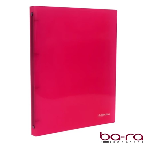 Gyűrűskönyv E-COLLECTION A/4 20 mm 4 gyűrű PP pink