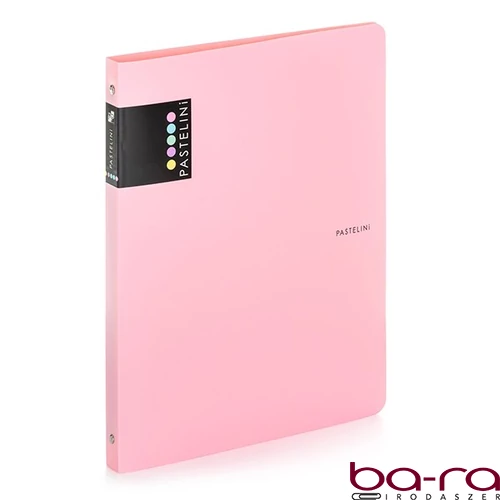 Gyűrűskönyv PASTELINI A/4 4 gyűrű PP 20 mm pink