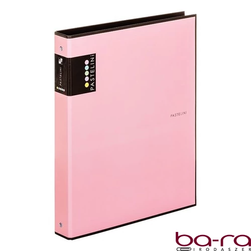 Gyűrűskönyv PASTELINI A/4 4 gyűrű PP 40mm pink