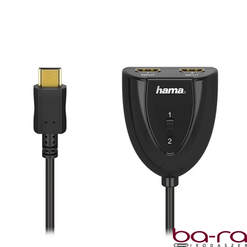 HDMI elosztó HAMA 2 állású aranyozott