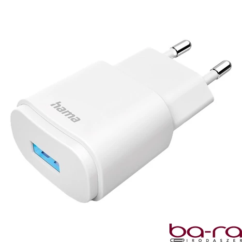 Hálózati adapter HAMA USB-A 6W fehér
