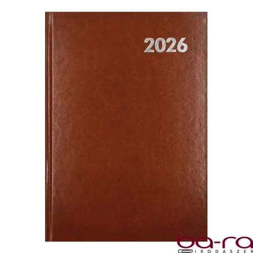 Határidőnapló ALISCA B/5 napi fehér lapos barna 2026.