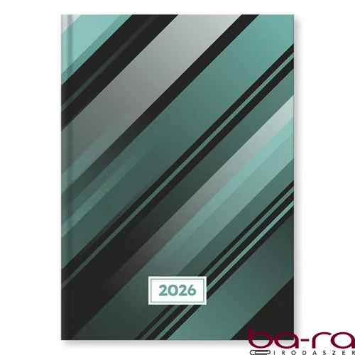 Határidőnapló VECTRALINE Csíkos A/5 napi fehér lapos 2026.