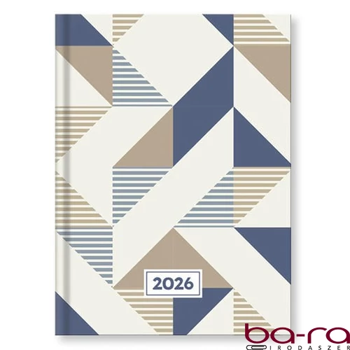 Határidőnapló VECTRALINE Geometria B/6 heti fehér lapos 2026.