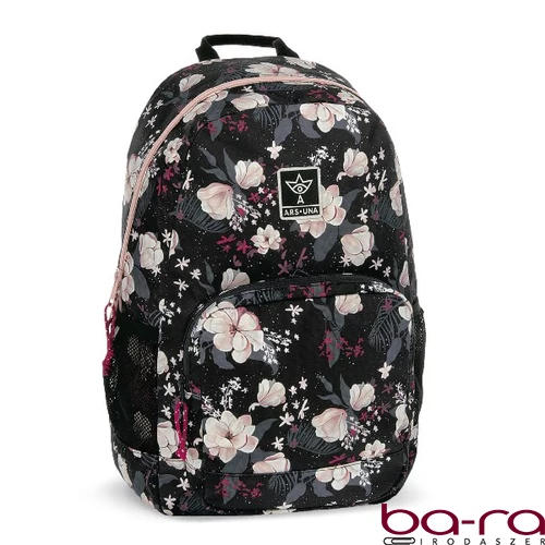 Hátizsák iskolai ARS UNA AU-14 Flowery Black