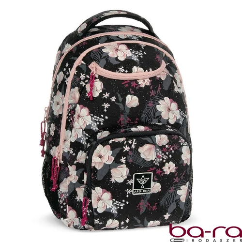 Hátizsák iskolai ARS UNA AU-6 Flowery Black