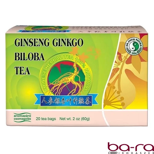 Herbatea DR CHEN Ginseng-Ginkgo-Zöld tea 20 filter/doboz
