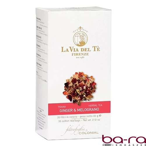 Herbatea LA VIA DEL TÉ gyömbér-gránátalma 15x3 g