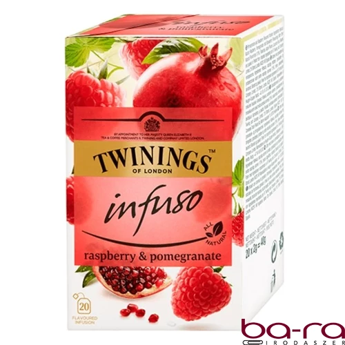Herbatea TWININGS gránátalma és málna 20 filter/doboz