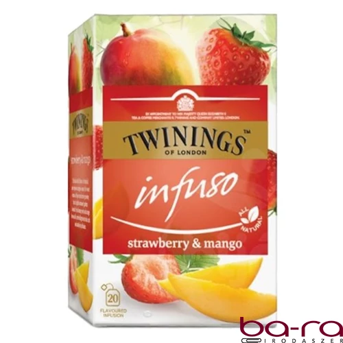 Herbatea TWININGS mangó és eper 20 filter/doboz