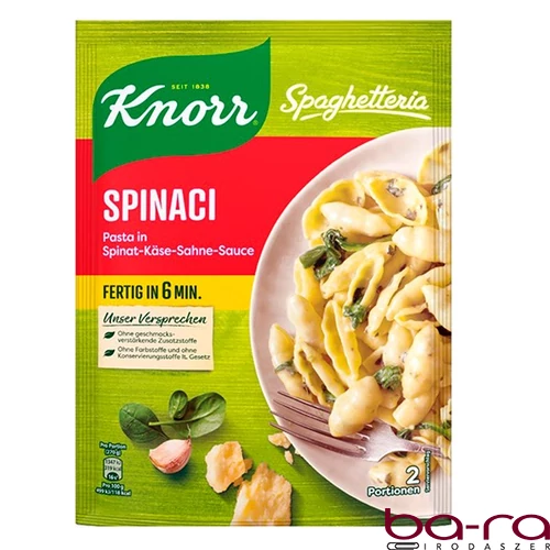 Instant KNORR Spaghetteria tészta spenótos szószban 160 g