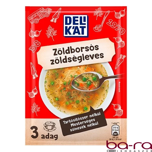 Instant leves DELIKÁT Zöldborsós zöldségleves 47 g