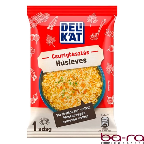 Instant tésztás leves DELIKÁT Húsleves csurigtésztával 59 g