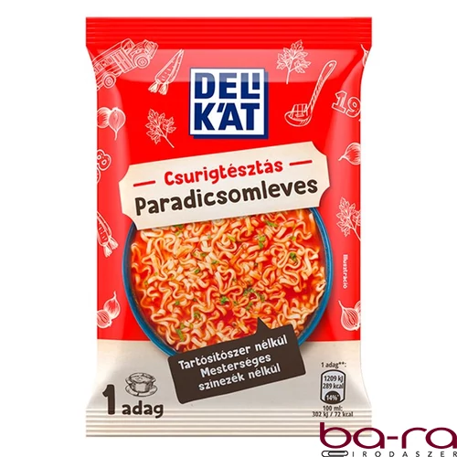 Instant tésztás leves DELIKÁT Paradicsomleves csurigtésztával 61 g