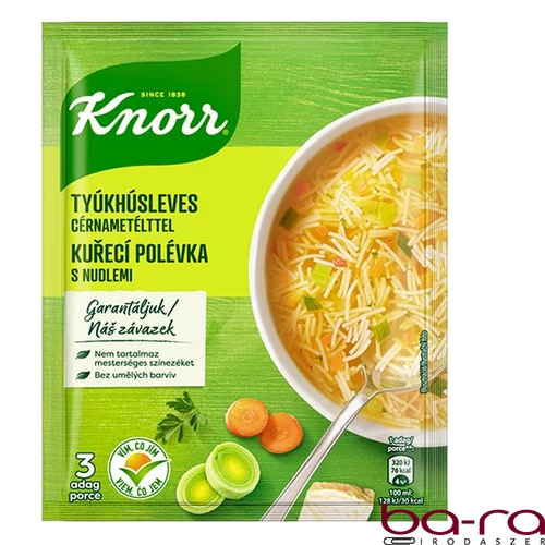 Instant tésztás leves KNORR Tyúkhúsleves cérnametélttel 69 g