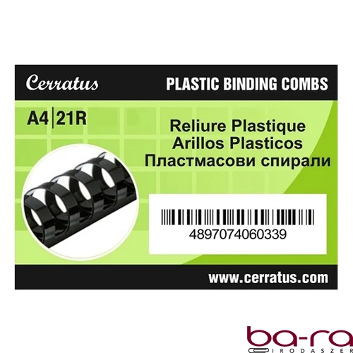 Iratspirál műanyag CERRATUS 45mm fekete