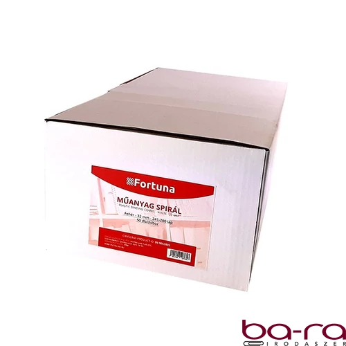 Iratspirál műanyag FORTUNA 32mm 241-280 lap fehér 50/dob