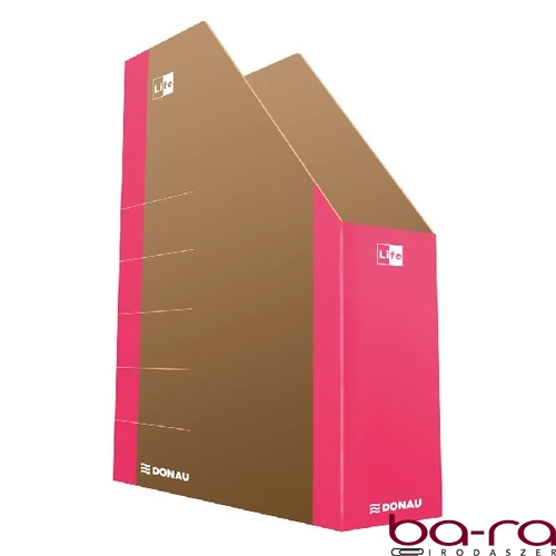 Irattartó papucs DONAU Life 75 mm karton neon rózsaszín-barna