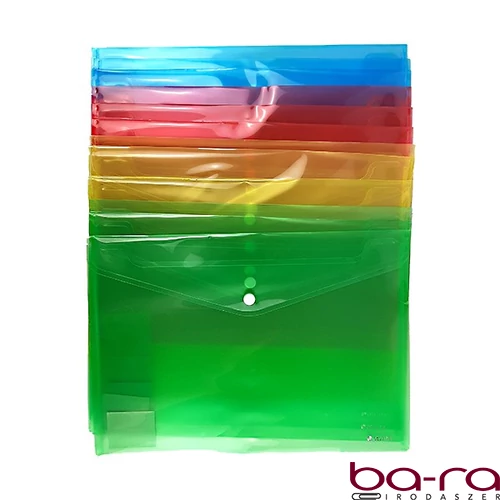 Irattasak OPTIMA A/5 patentos átlátszó színes vegyes 12 darabos