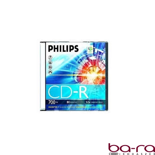 Írható CD PHILIPS 700MB 52X slim tok