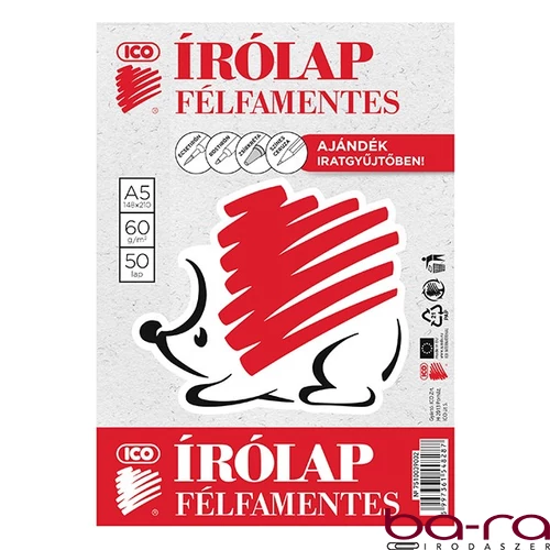 Írólap ICO Süni A/5 félfamentes 10-50 50 íves