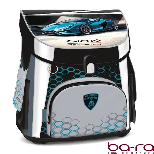 Iskolatáska ARS UNA kompakt easy ergonómikus mágneszáras Lamborghini türkiz
