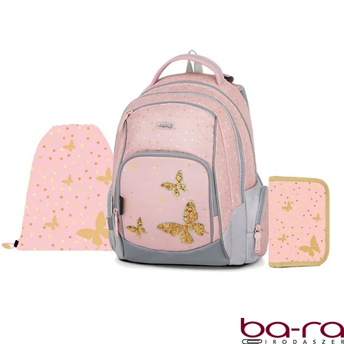 Iskolatáska szett OXY Go 3 részes Butterfly tolltartóval és tornazsákkal