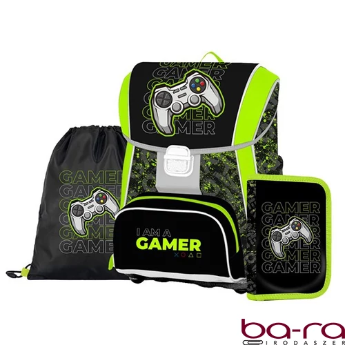 Iskolatáska szett OXY Premium 3 részes Gamer tolltartóval és tornazsákkal
