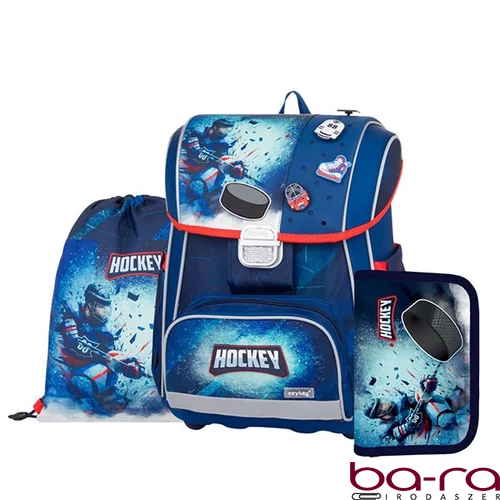 Iskolatáska szett OXY Premium 3 részes Hockey tolltartóval és tornazsákkal