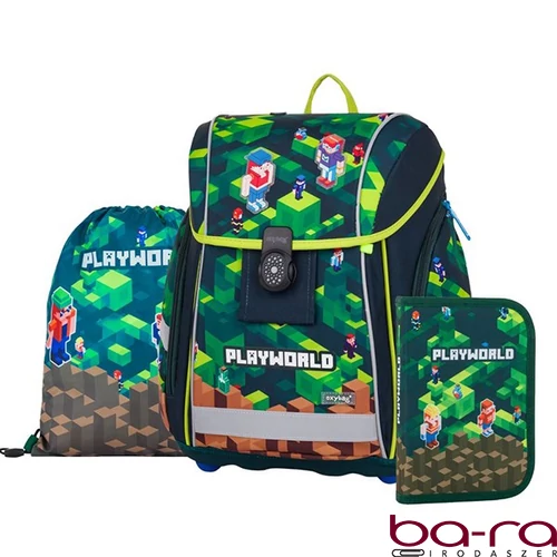 Iskolatáska szett OXY Premium Light 3 részes Playwold tolltartóval és tornazsákkal