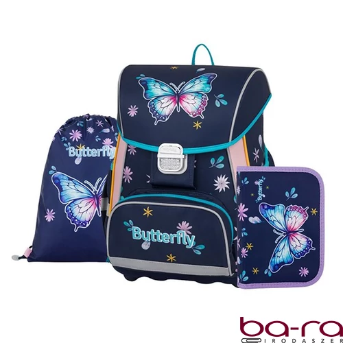 Iskolatáska szett OXY Premium One 3 részes Butterfly tolltartóval és tornazsákkal