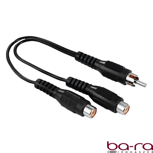 Kábel elosztó HAMA 1RCA/2RCA fekete