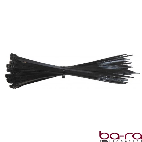 Kábelkötegelő-gyorskötőző 100mm x 2,5mm fekete 100 darabos