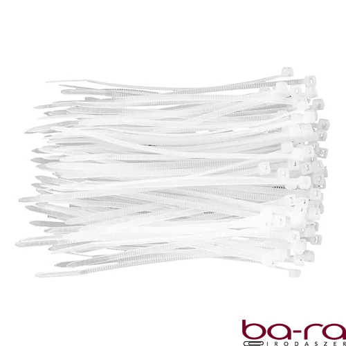 Kábelkötegelő-gyorskötőző 100mm x 2,5mm natúr 100 darabos