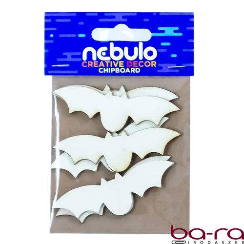 Karton dekoráció NEBULO denevérek 6 darabos