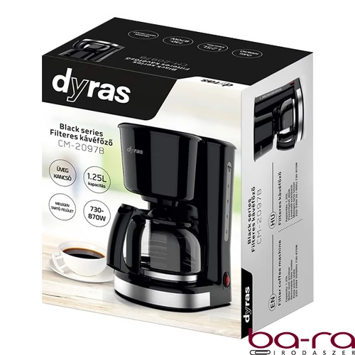 Kávéfőző DYRAS CM-2097B filteres fekete