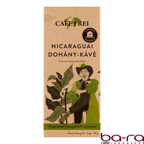 Kávékapszula CAFE FREI Nespresso Nicaraguai dohánykávé 9 kapszula/doboz
