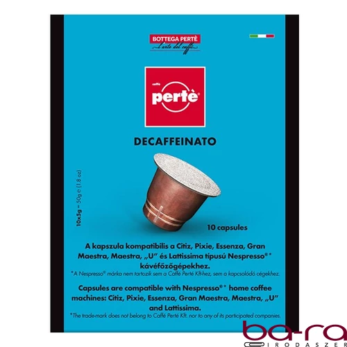 Kávékapszula CAFFÉ PERTÉ koffeinmentes 100% arabica 10 darab/doboz